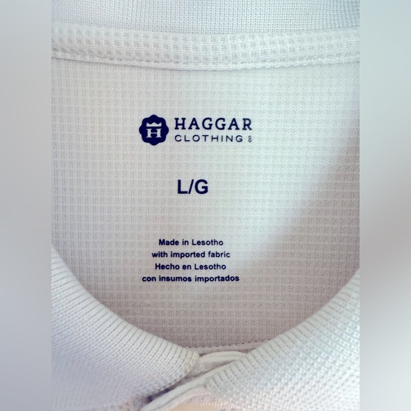 Haggar men’s short sleeve polo shirt size large - Picture 3 of 3